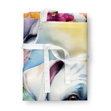 Load image into Gallery viewer, White Boxer Luau Apron – Artist-Designed Kitchen, BBQ &amp; Craft Apron
