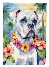 Load image into Gallery viewer, White Boxer Luau House Flag