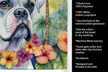 Load image into Gallery viewer, White Boxer Luau Kitchen Towel