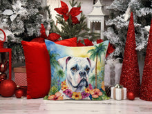 Load image into Gallery viewer, White Boxer Luau Throw Pillow - 14x14 Decorative Pillow – Art for Your Home &amp; Patio