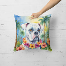 Load image into Gallery viewer, White Boxer Luau Throw Pillow