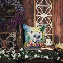 Load image into Gallery viewer, White Boxer Luau Throw Pillow