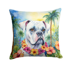 Load image into Gallery viewer, White Boxer Luau Throw Pillow