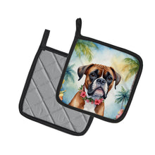 Load image into Gallery viewer, Boxer Luau Pot Holders - Set of 2 Decorative Kitchen Helpers | Made in the USA