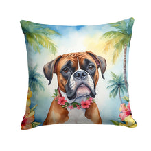 Load image into Gallery viewer, Boxer Luau Throw Pillow - 14x14 Decorative Pillow – Art for Your Home &amp; Patio