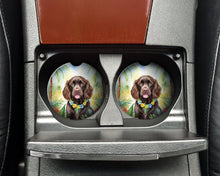 Load image into Gallery viewer, Boykin Spaniel Luau Car Coasters – Set of 2 - Absorbent Stone with Fun &amp; Functional Artwork