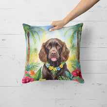 Load image into Gallery viewer, Boykin Spaniel Luau Throw Pillow