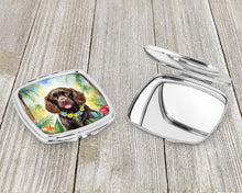 Load image into Gallery viewer, Boykin Spaniel Luau Compact Mirror – Stylish Purse Mirror with Artistic Covers