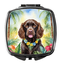 Load image into Gallery viewer, Boykin Spaniel Luau Compact Mirror – Stylish Purse Mirror with Artistic Covers