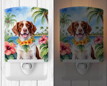Load image into Gallery viewer, Brittany Spaniel Luau Ceramic Night Light