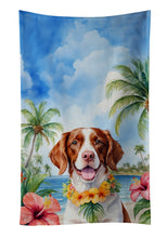 Load image into Gallery viewer, Brittany Spaniel Luau Kitchen Towel