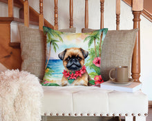 Load image into Gallery viewer, Brussels Griffon Luau Throw Pillow - 14x14 Decorative Pillow – Art for Your Home &amp; Patio