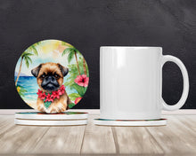 Load image into Gallery viewer, Brussels Griffon Luau Large Sandstone Coasters Pack of 4
