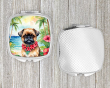 Load image into Gallery viewer, Brussels Griffon Luau Compact Mirror – Stylish Purse Mirror with Artistic Covers