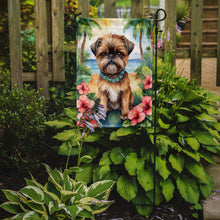 Load image into Gallery viewer, Brussels Griffon Luau Garden Flag – Tropical Dog Decor with Hibiscus &amp; Palm Leaves