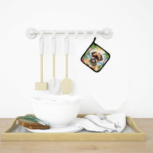 Load image into Gallery viewer, Brussels Griffon Luau Pot Holders - Set of 2 Decorative Kitchen Helpers | Made in the USA