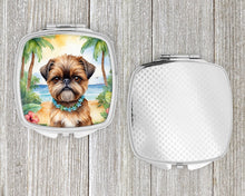 Load image into Gallery viewer, Brussels Griffon Luau Compact Mirror – Stylish Purse Mirror with Artistic Covers