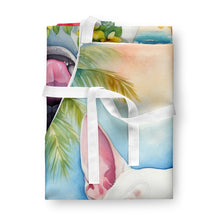 Load image into Gallery viewer, Bull Terrier Luau Apron – Artist-Designed Kitchen, BBQ &amp; Craft Apron