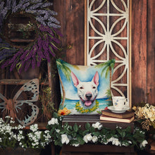 Load image into Gallery viewer, Bull Terrier Luau Throw Pillow - 14x14 Decorative Pillow – Art for Your Home &amp; Patio
