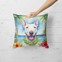 Load image into Gallery viewer, Bull Terrier Luau Throw Pillow