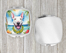 Load image into Gallery viewer, Bull Terrier Luau Compact Mirror – Stylish Purse Mirror with Artistic Covers