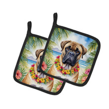 Load image into Gallery viewer, Bullmastiff Luau Pot Holders - Set of 2 Decorative Kitchen Helpers | Made in the USA