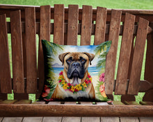 Load image into Gallery viewer, Bullmastiff Luau Throw Pillow - 14x14 Decorative Pillow – Art for Your Home &amp; Patio