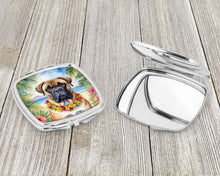 Load image into Gallery viewer, Bullmastiff Luau Compact Mirror – Stylish Purse Mirror with Artistic Covers