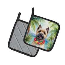 Load image into Gallery viewer, Cairn Terrier Luau Pot Holders - Set of 2 Decorative Kitchen Helpers | Made in the USA