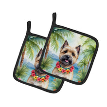 Load image into Gallery viewer, Cairn Terrier Luau Pot Holders - Set of 2 Decorative Kitchen Helpers | Made in the USA