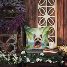 Load image into Gallery viewer, Cairn Terrier Luau Throw Pillow - 14x14 Decorative Pillow – Art for Your Home &amp; Patio