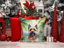 Load image into Gallery viewer, Cairn Terrier Luau Throw Pillow - 14x14 Decorative Pillow – Art for Your Home &amp; Patio