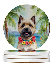 Load image into Gallery viewer, Cairn Terrier Luau Large Sandstone Coasters Pack of 4