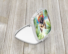 Load image into Gallery viewer, Cairn Terrier Luau Compact Mirror – Stylish Purse Mirror with Artistic Covers