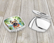 Load image into Gallery viewer, Cairn Terrier Luau Compact Mirror – Stylish Purse Mirror with Artistic Covers