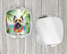 Load image into Gallery viewer, Cairn Terrier Luau Compact Mirror – Stylish Purse Mirror with Artistic Covers