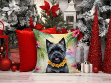 Load image into Gallery viewer, Cairn Terrier Luau Throw Pillow - 14x14 Decorative Pillow – Art for Your Home &amp; Patio