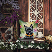 Load image into Gallery viewer, Cairn Terrier Luau Throw Pillow