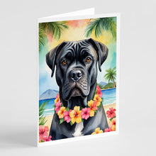 Load image into Gallery viewer, Cane Corso Luau Greeting Cards - Blank Note Cards – 8-Pack of Artist-Designed Cards with Envelopes