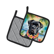 Load image into Gallery viewer, Cane Corso Luau Pot Holders - Set of 2 Decorative Kitchen Helpers | Made in the USA
