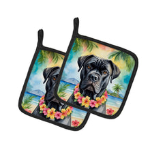 Load image into Gallery viewer, Cane Corso Luau Pot Holders - Set of 2 Decorative Kitchen Helpers | Made in the USA