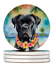 Load image into Gallery viewer, Cane Corso Luau Large Sandstone Coasters Pack of 4