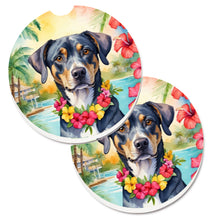 Load image into Gallery viewer, Catahoula Luau Car Coasters – Set of 2 - Absorbent Stone with Fun &amp; Functional Artwork