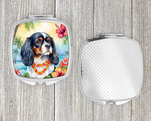 Load image into Gallery viewer, Cavalier Spaniel Luau Compact Mirror – Stylish Purse Mirror with Artistic Covers