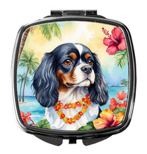 Load image into Gallery viewer, Cavalier Spaniel Luau Compact Mirror – Stylish Purse Mirror with Artistic Covers