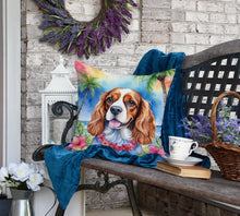 Load image into Gallery viewer, Cavalier Spaniel Luau Throw Pillow