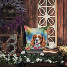 Load image into Gallery viewer, Cavalier Spaniel Luau Throw Pillow