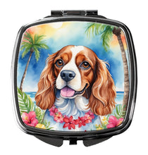 Load image into Gallery viewer, Cavalier Spaniel Luau Compact Mirror – Stylish Purse Mirror with Artistic Covers
