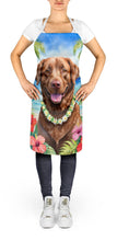 Load image into Gallery viewer, Chesapeake Bay Retriever Luau Apron – Artist-Designed Kitchen, BBQ &amp; Craft Apron