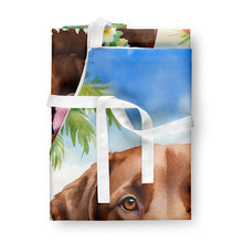 Load image into Gallery viewer, Chesapeake Bay Retriever Luau Apron – Artist-Designed Kitchen, BBQ &amp; Craft Apron